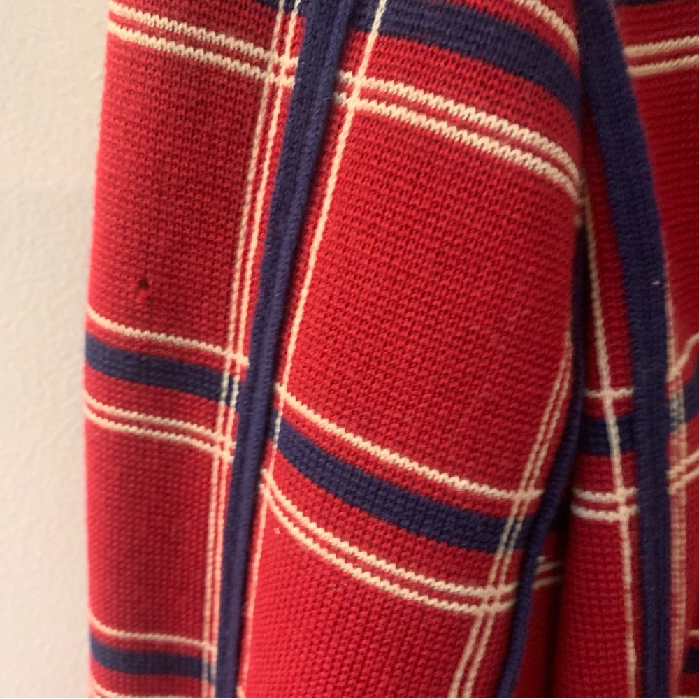 Vintage Sportif Plaid Check Collared Military Blazer Jacket - Picture 10 of 13